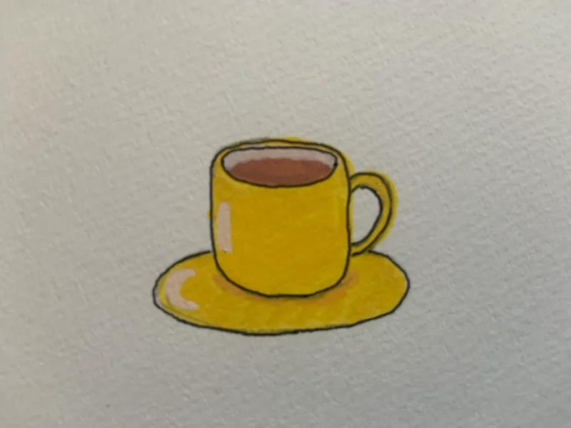 Ohuhu アクリルマーカーで描いたコーヒー