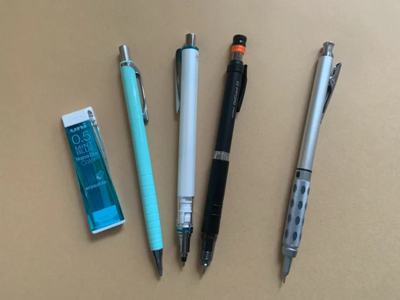 検証に使用したシャーペンとカラー芯