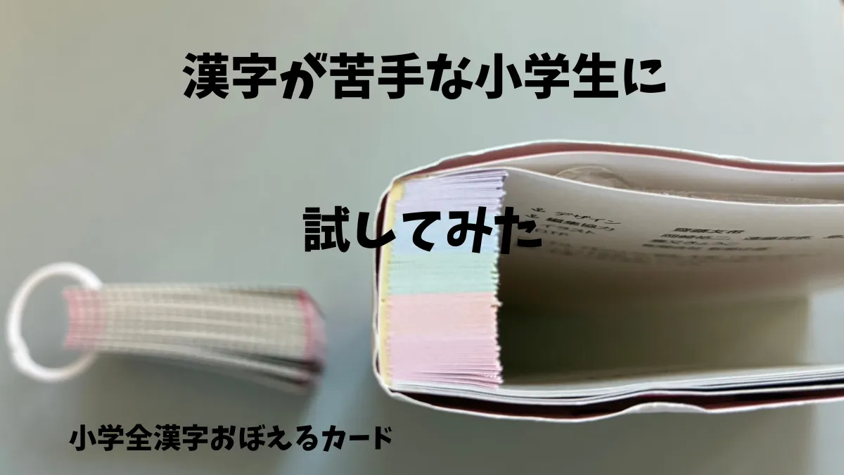 漢字が苦手な小学生に試してみた